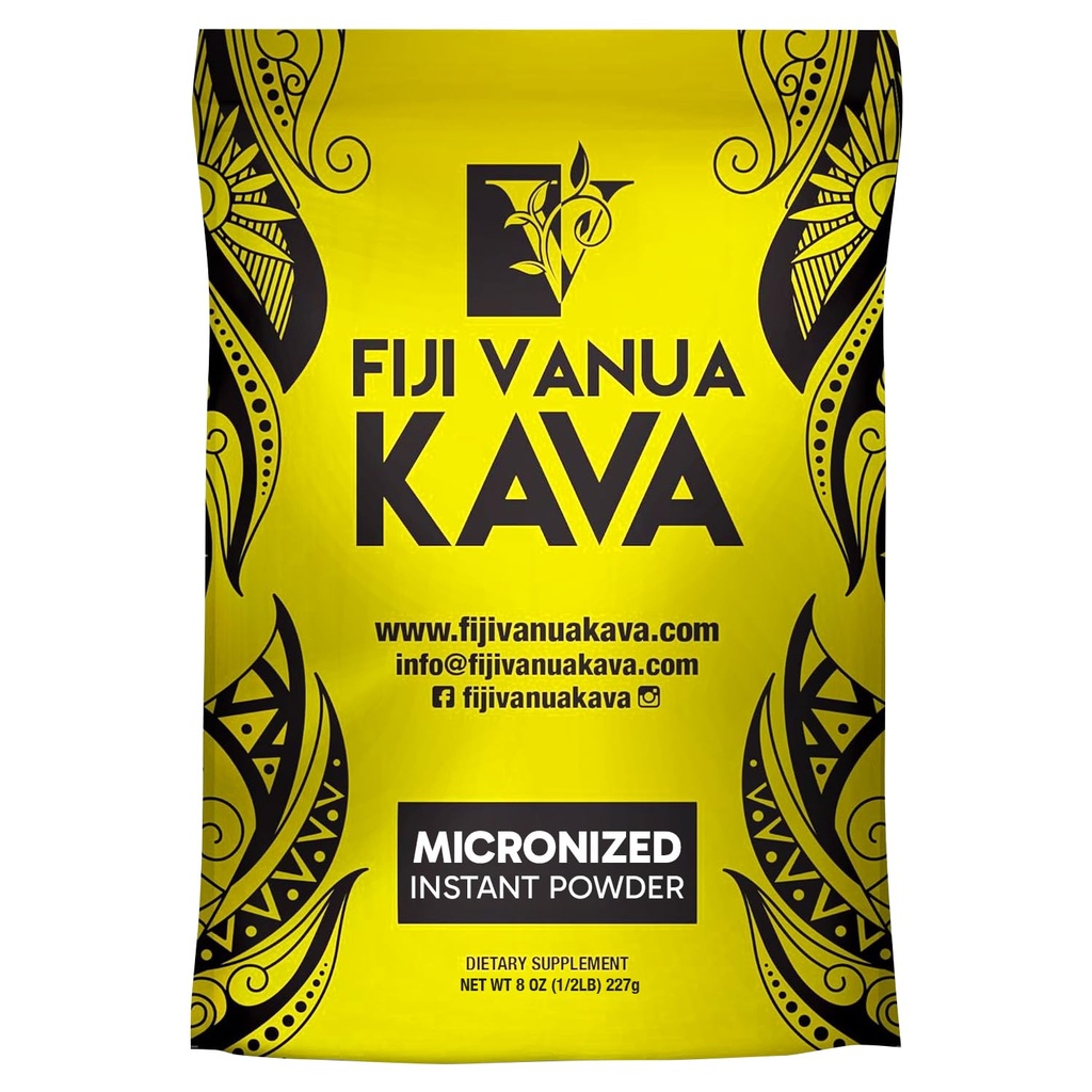 Polvo de Kava micronizado, portable y fácil de preparar Kava Root, sin necesidad de estratificación, puro & fuerte polvo de la bebida, 8 oz