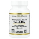 California Gold Nutrition Multivitamin and Mineral with Methyl B12, Vitamina C, L-MethylFolate and Bio-Quercetin, Two-A-Day, 60 Veggie Capsules
