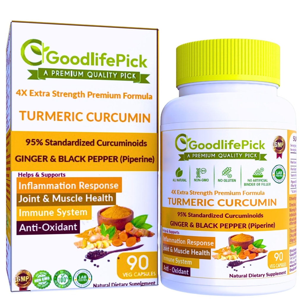 Cápsulas Turméricas Premium con Ginger y Black Pepper. Suplemento Turmérico de la Curcumina Turmérica 95% Curcuminoides > Gorra de jengibre AllNatural NonGMO NO Rice Powder NO Stearate NO Silica NO Gluten 90ct