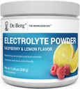 Dr. Berg Zero Sugar Hydration Keto Electrolyte Powder - Mejorado w / 1000 mg de Potasio & Real Pink Himalayan Salt (NOT Table Salt) - Raspberry & Lemon Flavor Hydration Drink Suplemento - 50 servicios