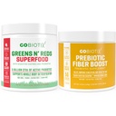 GOBIOTIX Bundle Prebiotic Fiber Supplement + Super Greens Powder N' Super Reds Powder