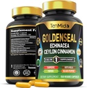 Goldenseal Root Suplemento - 7in1 Fórmula - Combina con Echinacea, Ceylon Cinnamon, Turmeric, Papaya, Gotu Kola & Black Pepper - Asistencia sanitaria digestiva - 150 cápsulas para 5 meses de suministro
