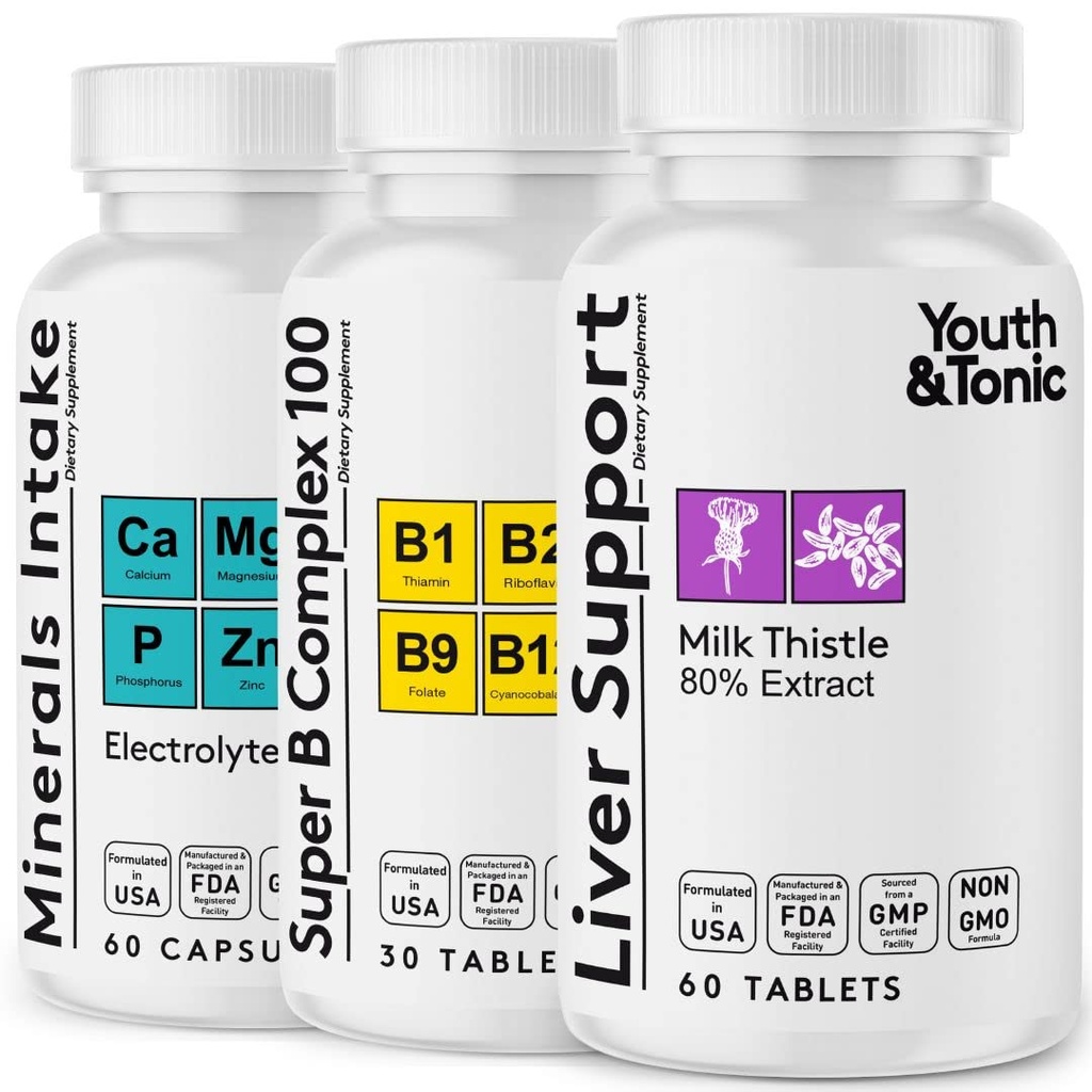 Soporte para el hígado " Píldoras de la mañana agradables ← Después del equipo de suplementos de la fiesta con carburante + electrolitos " B Complejo vitaminas recuperación TENIDO Rápido hidratación mental Más energía para un mejor usted