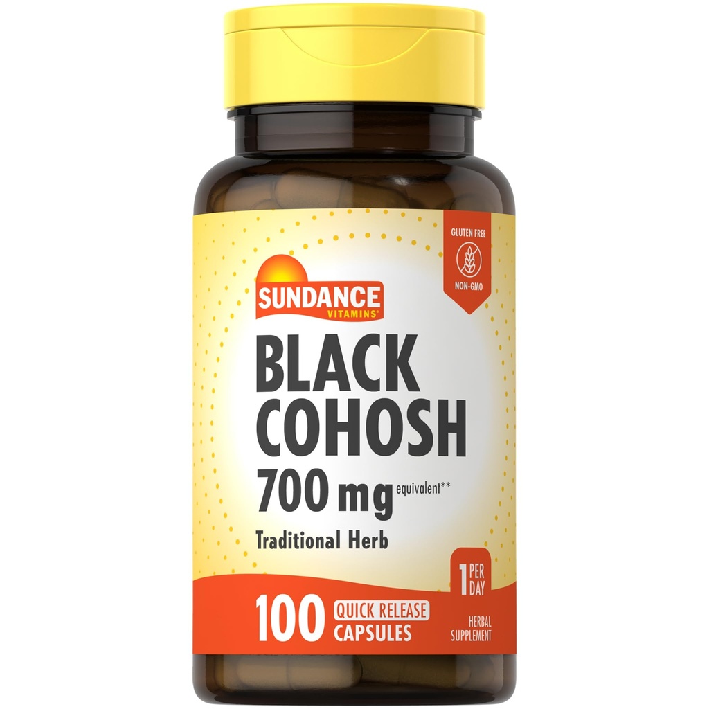 Sundance Black Cohosh 700mg ← 100 Quick Release Capsules ← Tradicional Herb
