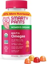 SmartyPants Organic Women's Multivitamin Gummies: Biotin, Methylfolate, Omega 3 (ALA), Vitamina D3, C, Vitamina B12, B6, A, K & Zinc, Inositol, Gluten Free, Vegetarian, 120 Conde (30 Day Supply)