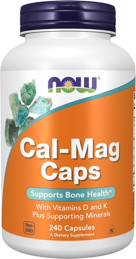 AHORA Suplementos, Cápsulas Cal-Mag con vitamina D y minerales de apoyo, soporta la salud ósea*, 240 Cápsulas Veg