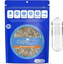 Capsuline Size 0 Empty Gelatin Capsules, Clear - 10000 Count ¦ Gluten Free, Kosher, Non-GMO Certified ← Pure Bovine Pill Caps for DIY Supplement Filling