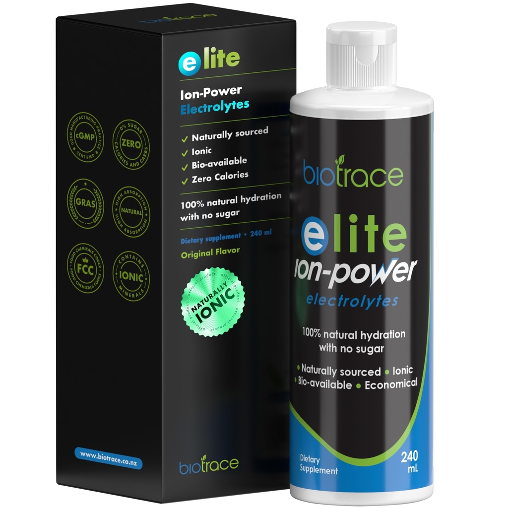 BioTrace Elite Ionic Electrolyte Drops Silencio 0 Calories 0 Azúcar 0 Carbs Silencio rápido Hydration, Stamina, Energy, Muscle Recovery ¦ Trace Minerals Electrolytes tención 30%+ Más Potasio Magnesium Chloride ANTE 8 fl oz