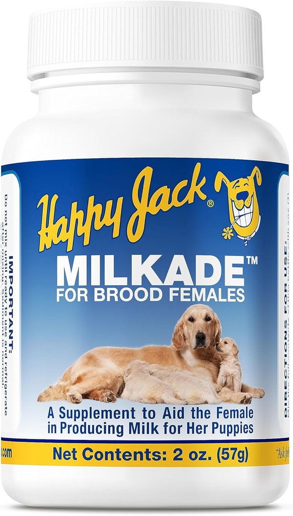 HAPPY JACK Suministros de enfermería para perros de leche, ayuda para la producción de leche para perros hembras " , vitamina prenatal embarazada con vitamina B1 (2 oz)