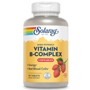 SOLARAY Vitamina B-Complex Chewables, Fresa, Energía Saludable, Celda de Sangre Roja, Estrés &amp; Metabolismo Soporte, 50 Tabletas