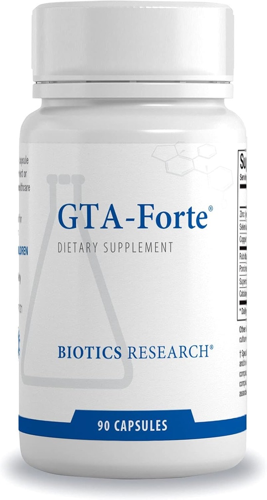 Biotics Research GTA-Forte® – Endocrine Glands Support, Promotes Optimal Hormonal Balance, Contains Porcine Glandular, Phytochemically Bound Trace ElementsTM Zinc, Selenium, Copper, Rubidium 90 Caps