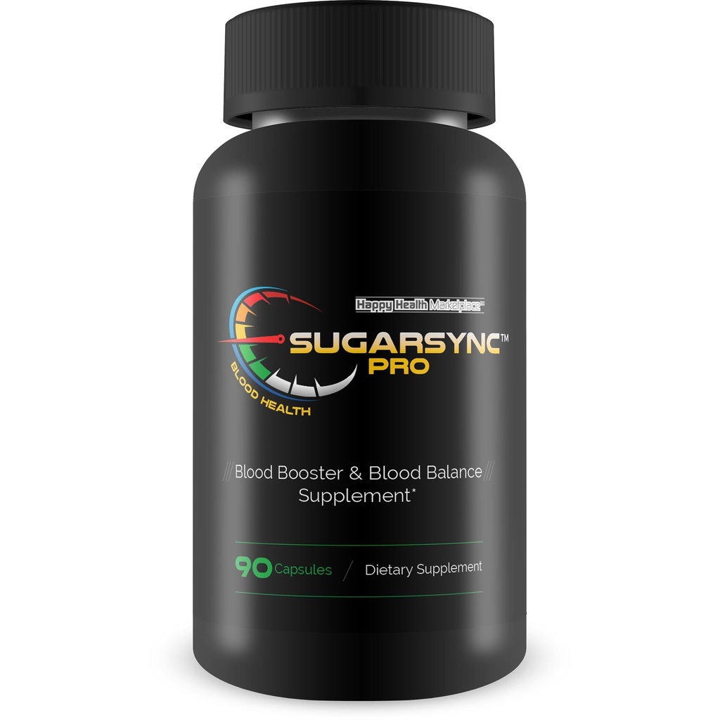 Sugar Sync Pro Blood Heath - Nuestro Best Sugar Health Support Supplement - Support Blood Health &amp; Balance with This Blood Balance Blood Booster Supplement - Healthy Sugar Balance - Blood Capsules
