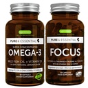 Omega-3 " Vitamin D3 1000iu + Focus Brain Booster Bundle, Fast-Acting 1-a-Day EPA " DHA rTG Wild Fish Oil + Caffeine, L-Theanine, Taurine " L-Tyrosine, B-Vitamins, Zinc " Copper, por Igennus