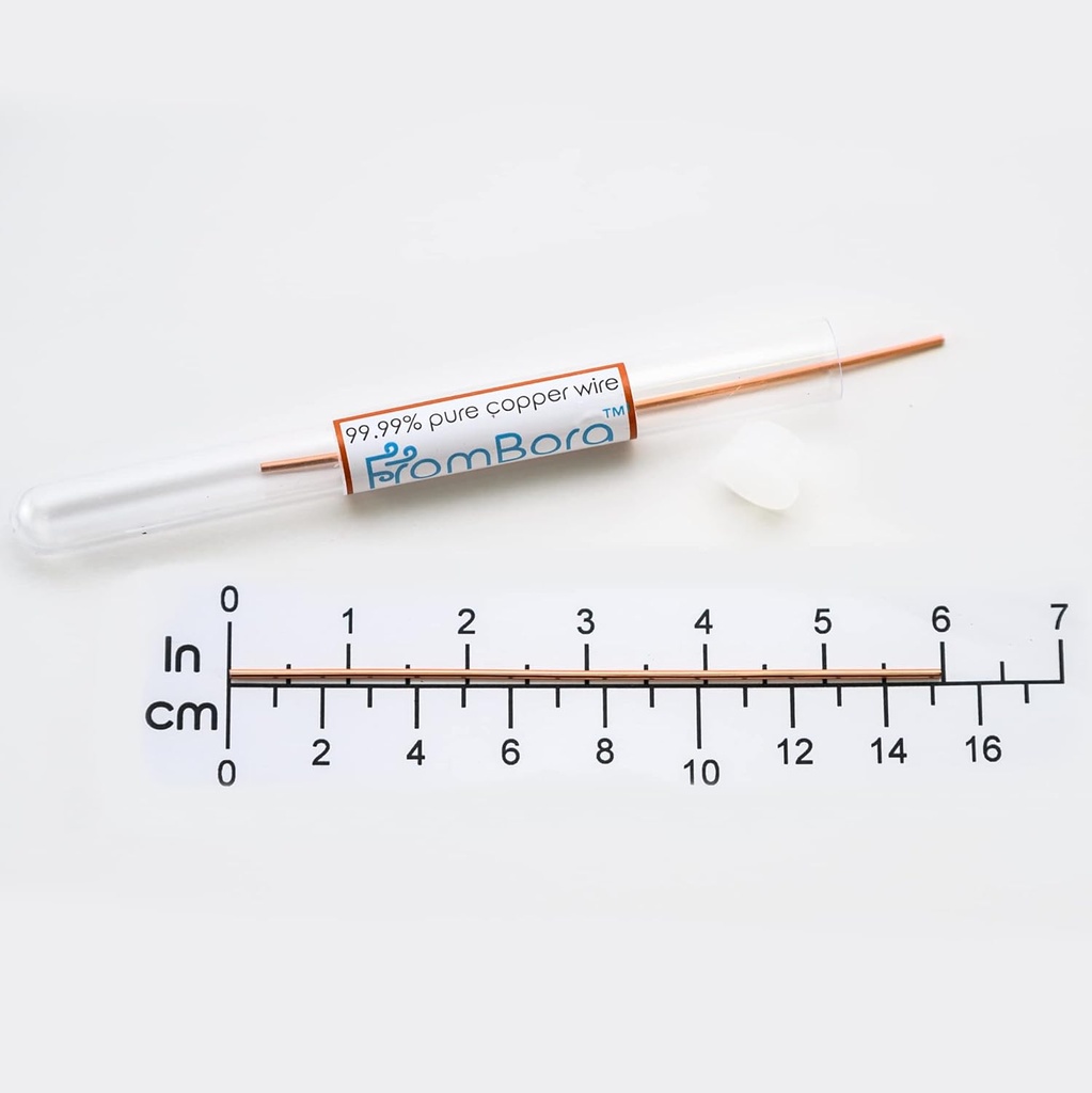 Colloidal Copper Wire - Pareja de 10-Gauge 6" Wires para la producción fiable de agua de cobre