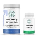 Hombres Daily 7 Essentials & Adaptogen Complex Bundle - Complete Multivitamin Pack and Stress Adaptation Support for Men's Optimal Health