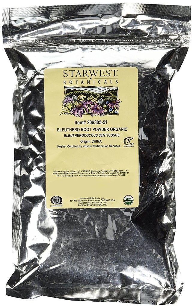 Pólvora orgánica Eleuthero Root, 1lb