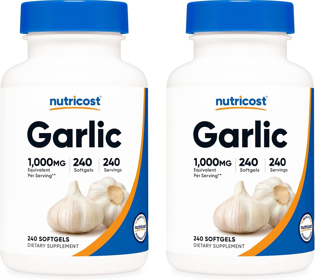 [BRSWGZQOAV7R62YY] Nutricost Ajo 1000mg, 240 Softgels (2 Botellas) - Complemento gratuito sin pedidos
