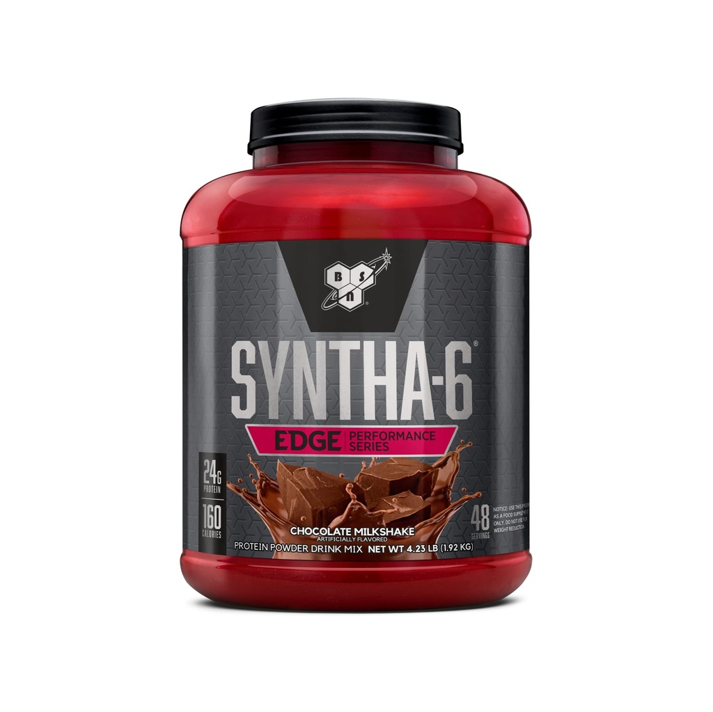 BSN SYNTHA-6 EDGE Protein Powder, con Hidrolyzed Whey, Micellar Casein, Milk Protein Isolate, Bajo Sugar, 24g Protein, Chocolate Milkshake, 48 Serviciones