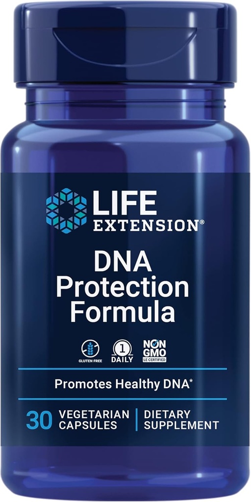 Protección de ADN de la extensión de la vida Fórmula, Apoyo a la salud del ADN, Nutrición enfocada, antioxidantes, Hops, Watercress, clorofilina, zinc, una vez al día, libre de gluten, 60 softgels