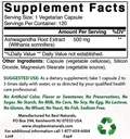 Mejores Naturales Ashwagandha Extracto 500 mg de óxido de magnesio 500 mg