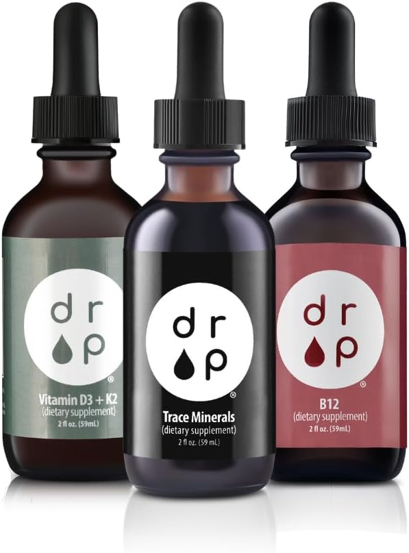 [BRSWYEAEB4BGCAYY] Suplementos de gotas de electrolitos orgánicos, gotas de vitamina D3+K2 y gotas de líquido de vitamina B12
