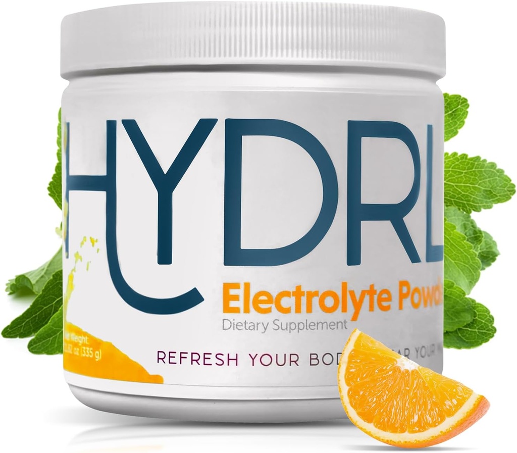 Powder de hidratación electrolítica para Keto (50 días de servicio) - Mandarin Orange Electrolyte Drink Mix Hydration Powder - Baja Carb - Carnivore - Potasio - Electrolyte Powder Recovery Drink - No Leg Cramps