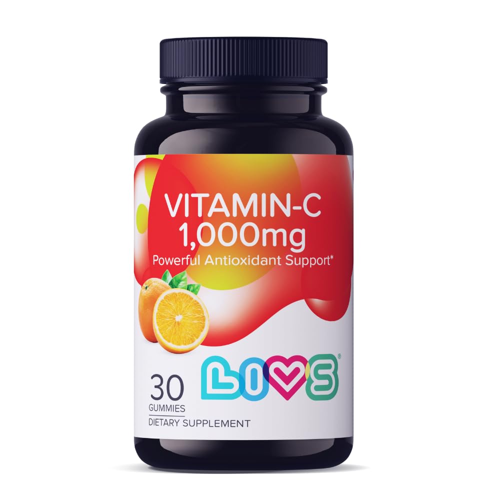 Vitamina C 1000mg Gummies for Kids &amp; Adults ←Antioxidant &amp; Immune Support Suplemento Silencio Vegan Multivitamin for Hair, Skin & Nails ← Non-GMO, Gluten-Free, Gelatin-Free Chewable 1000mg Por Serving 30 Ct