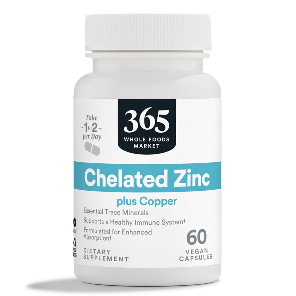 365 por Whole Foods Market, Chelated Zinc, 60 CT
