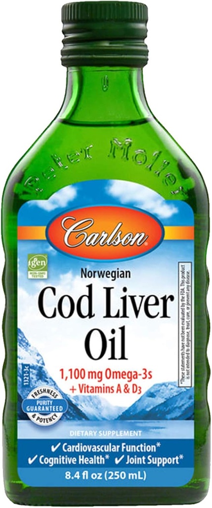 [BRSWIYYFAV5G2FDC] Carlson Norwegian Cod Liver Oil Natural, 250ml