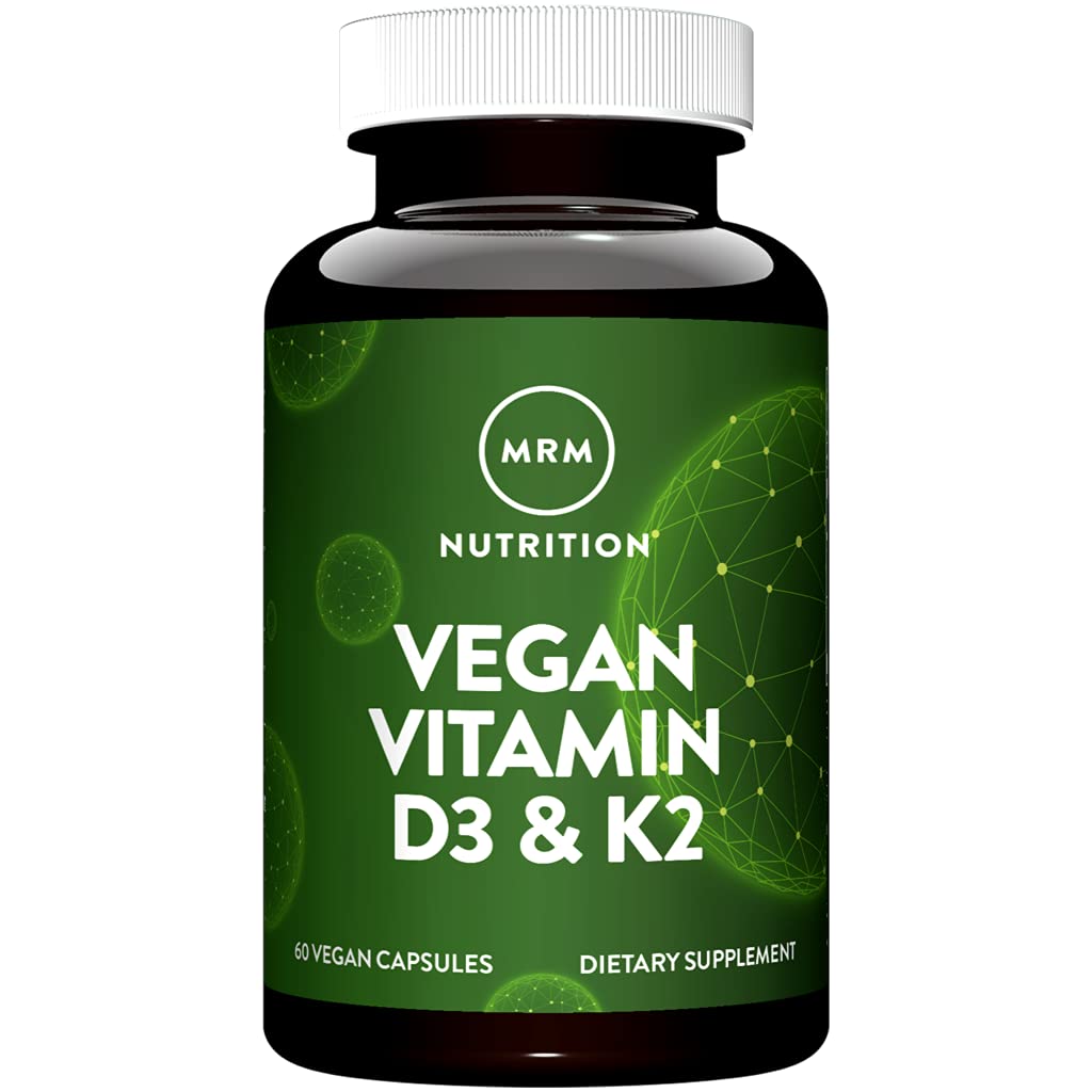 MRM Nuturition Vegan Vitamin D3 &amp; K2 peru Bone + Immune Health tención Hecho de líquenes Silenciosos Calcium Absorption  durable Vegan + Vegetarian Friendly ← 60 Servings