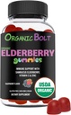 USDA Organic Elderberry Gummies - High Potency 150mg Organic Elderberry Gummies for Adults & Kids with Vitamin C & Zinc - Immune Support Gummies - Vegan, Gelatin & Gluten Gratis - 60 Conde