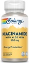 SOLARAY Niacinamide 500 mg TENIDO Vitamina B-3 ANTE Energía Metabolismo, Circulación, Nerve & Skin Health Support, 100 CT