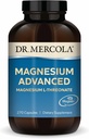 Dr. Mercola Magnesium Advanced - Apoya el Hueso, la Salud Cerebro Conjunta - Contribuye a un sueño más resentido - No Gluten-Free Soy-Free - 270 cápsulas (90 servidumbres)
