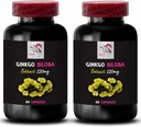 Ginkgo biloba Natural Fórmula - Ginkgo BILOBA Extract - Herbal antioxidante Beneficios, Ginkgo biloba Leaf Powder, Natural antioxidante Extracto, Ginkgo antioxidant Boost, Herbal Leaf Extract 2Bot 120Caps