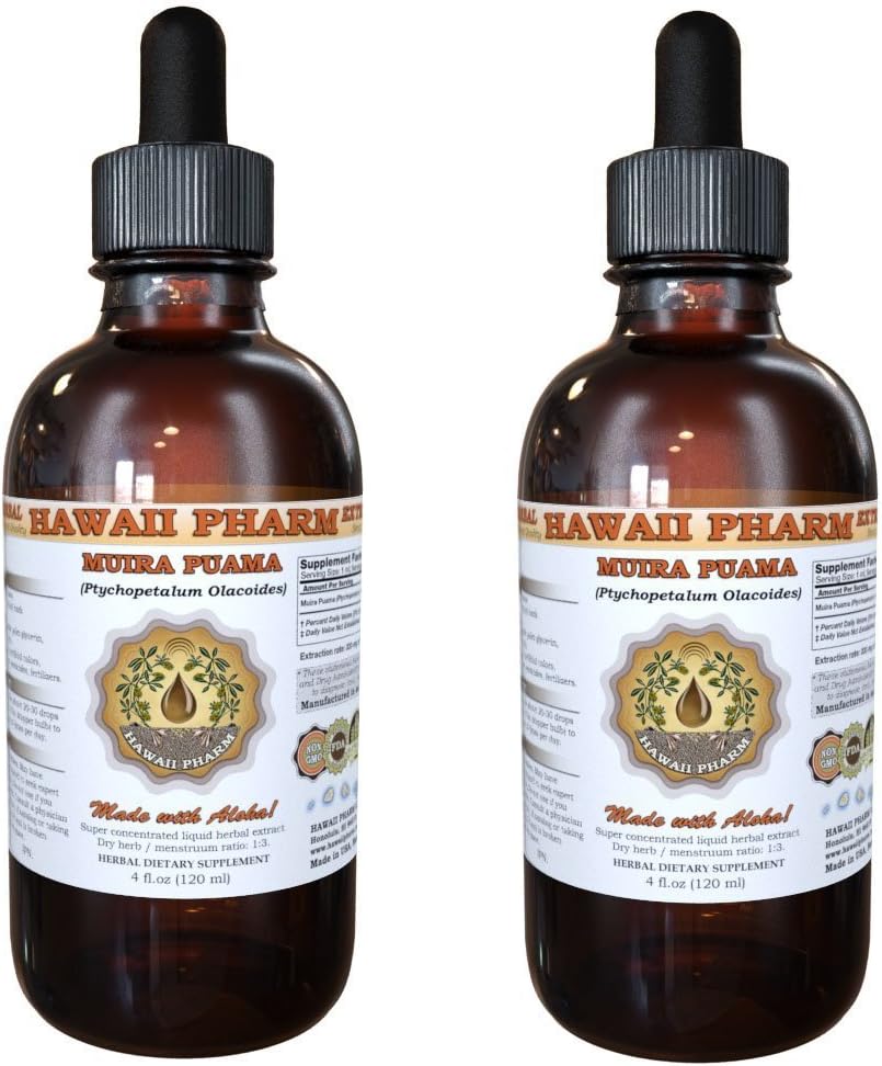 [BRSWIHQKPIHB2CY7] Muira Puama Liquid Extract, Organic Muira Puama (Ptychopetalum Olacoides) Tincture Supplement 2x4 oz