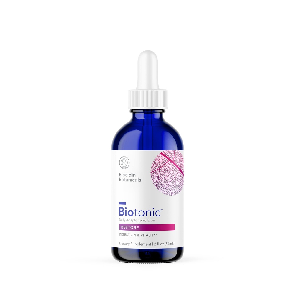 Bio-Botanical Research Biotonic Adaptogenic Tonic - Liquid Tincture Drops Adaptogen Supplement to Help Restore Energy &amp; Help Reduce Occasional Fatigue - Herbal Elixir for Immune Support (2 oz)