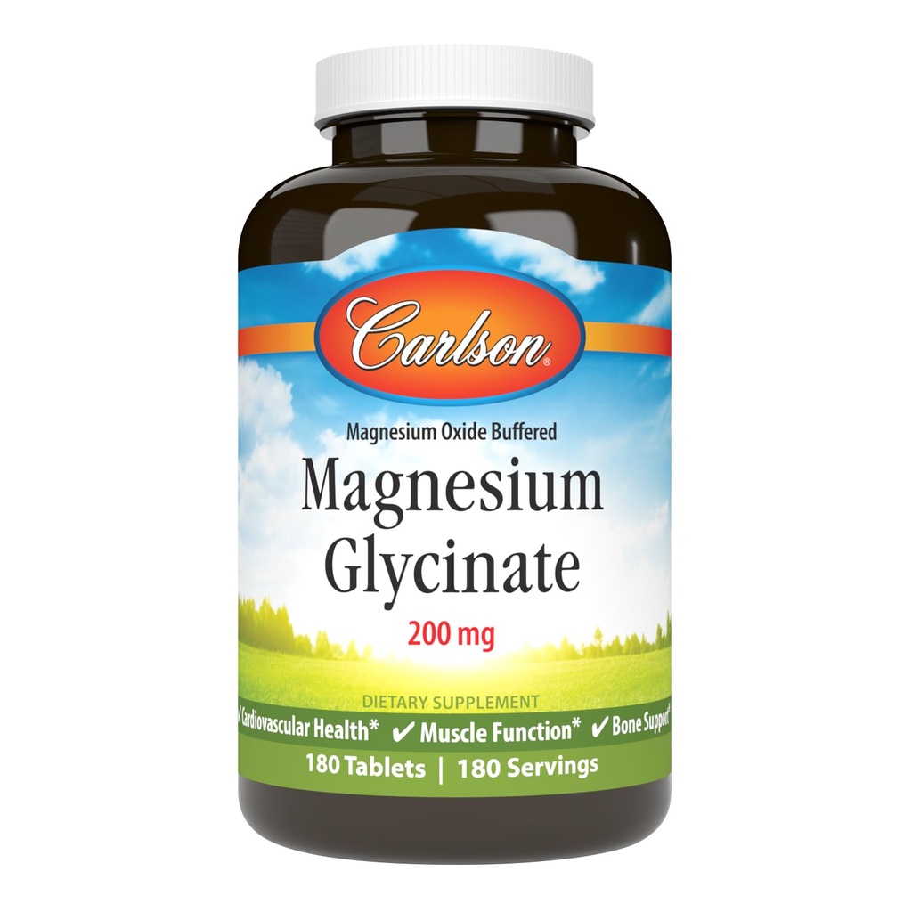 Carlson Magnesio Chelated 200mg, 180 Tablets