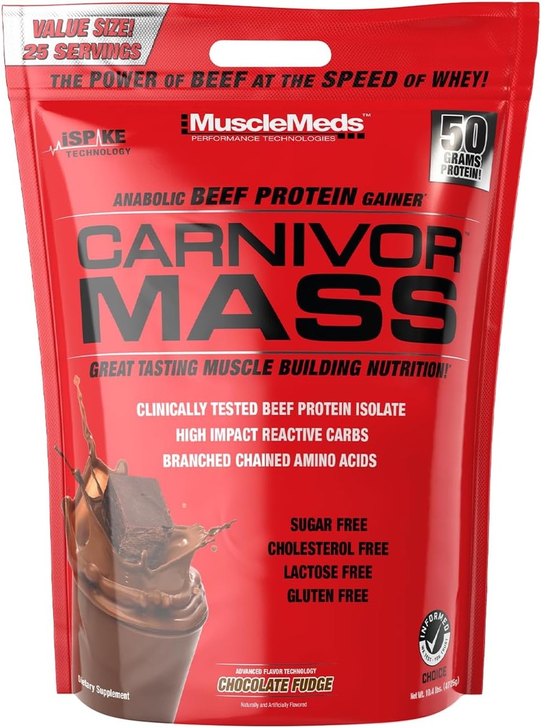 Chocolate Fudge Carnivor Masa 10lb por MuscleMeds