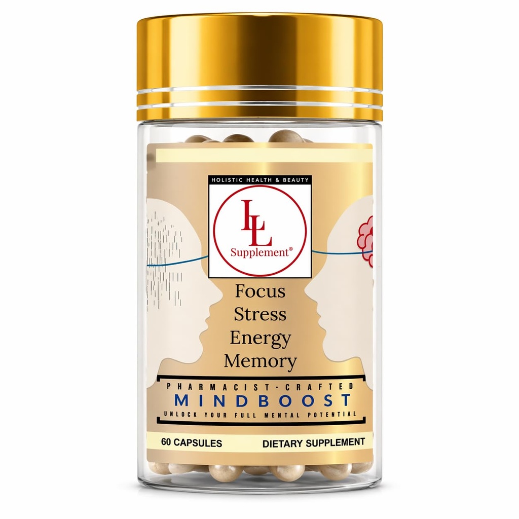 MindBoost by LL Supplement – Clarity & Calm Nootropic Blend with Lion’s Mane, B-Complex &amp; Alpha Lipoic Acid – Pharmacist Formulated – 60 cápsulas