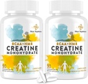 8-en-1 Monohidrato de Creatina con BCAA & HMB, 5000 mg para Hombres & Mujeres, Vacas Creatina para el Musculo, Recuperación, Resistencia & Fuerza, Alta Absorción, Sabor de limón, Libre de azúcar, 180 Tabletas