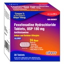 Ohm No-Drowsy Fexofenadine Antihistamine Indoor Alergia al aire libre Tablets 30ct