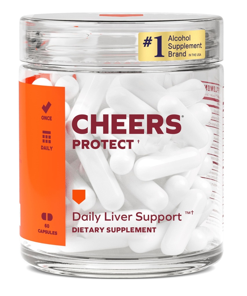 Saludos Protege Silencio Daily Liver Suplemento para Bebedores con L-Cysteine + DHM TENIDO Aumentar los niveles de Glutathione TEN 30 Doses ANTE Cysteine, Dihydromyricetin, Milk Thistle, Prickly Pear, B-Vitamins, Ginger