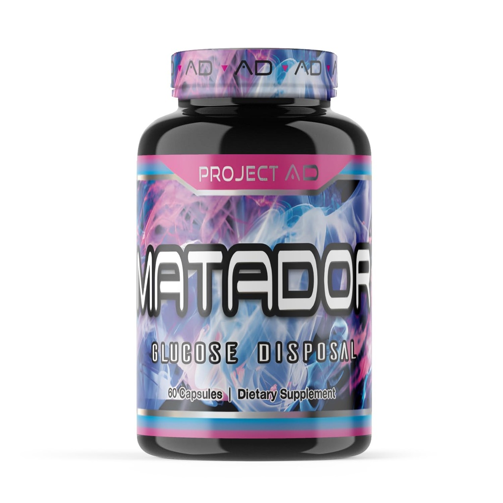 Proyecto AD Matador Muscle Builder mejora las bombas musculares y promueve el crecimiento muscular y la energía (60 cápsulas)