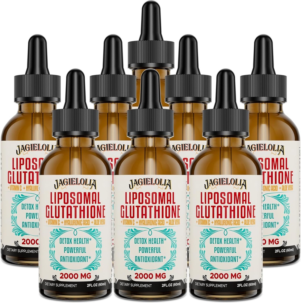 [BRSROGI3C56GMHLX] Liposomal Glutathione Liquid 2000MG – Antioxidante Detox Suplemento para Mujeres & Hombres, Defensa del envejecimiento, Función del hígado & Energía, con ácido hialurónico + Aloe Vera + Vitamina C, Natural & Vegan, 16 FL.OZ