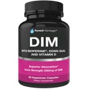 Suplemento DIM puro 250mg Diindolylmethane Plus BioPerine y Dong Quai - Soporte de equilibrio hormonal para mujeres y hombres, Menopause &amp; Estrógeno Soporte - 90 cápsulas vegetarianas