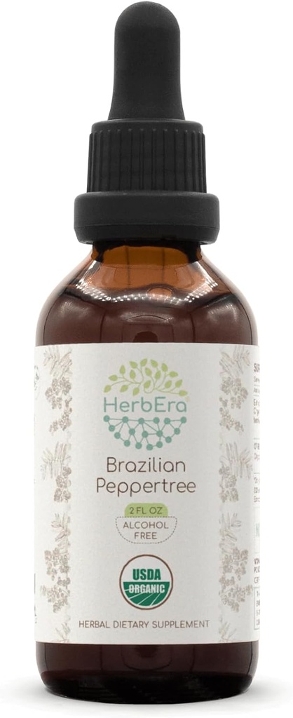 Brasileño Peppertree B60 USDA Orgánica Tintura ← Extracto sin alcohol, gotas herbales de alta potencia