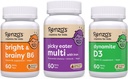 Vitaminas de Renzo Adventure Kid Bundle - Picky Eater Kids Multivitamin, Vitamina D3 para niños, y Bright & Brainy Vitamina B6