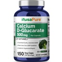 NusaPure Calcio D-Glucarate 500 mg 150 Veggie Caps, Vegan, Non-GMO, Gluten-Free