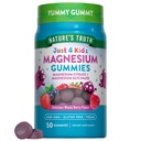 La verdad de la naturaleza Magnesium Gummies for Kids TEN Glycinate & Citrate TEN 50 Conde ANTE Mixed Berry Flavor ANTE Vegan, Non-GMO & Gluten Free Supplement