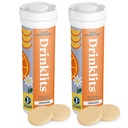 Bebidas Bombillas de hidratación diarias de Orange (2) Tube Bundle ← Electrolitos esenciales – 0g Azúcar – Replenishing Hydration Drink ¦ 20 Servings - 10 Tablets Por Tube